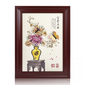 999純金富貴平安裝飾框畫銀行保險(xiǎn)禮品工藝畫